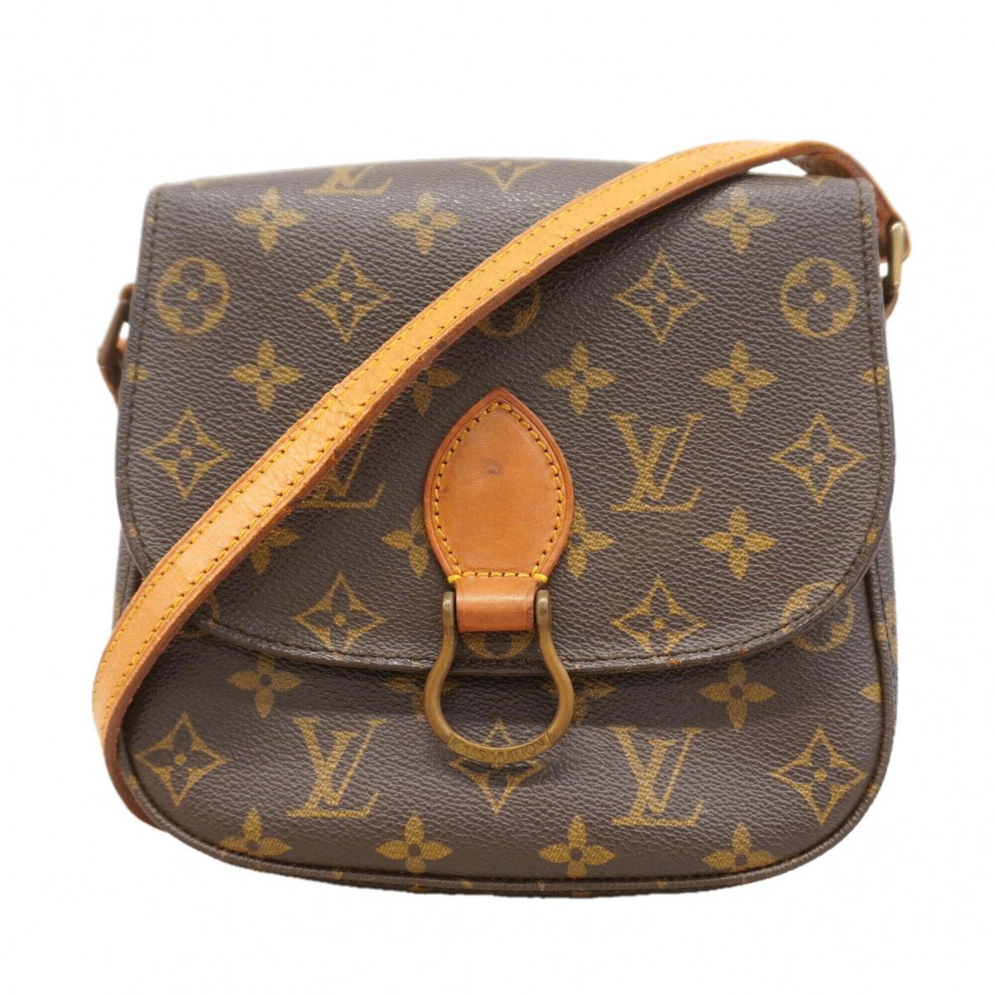 Louis Vuitton Monogram Mini Saint Cloud Shoulder Bag M51244 Brown Women's